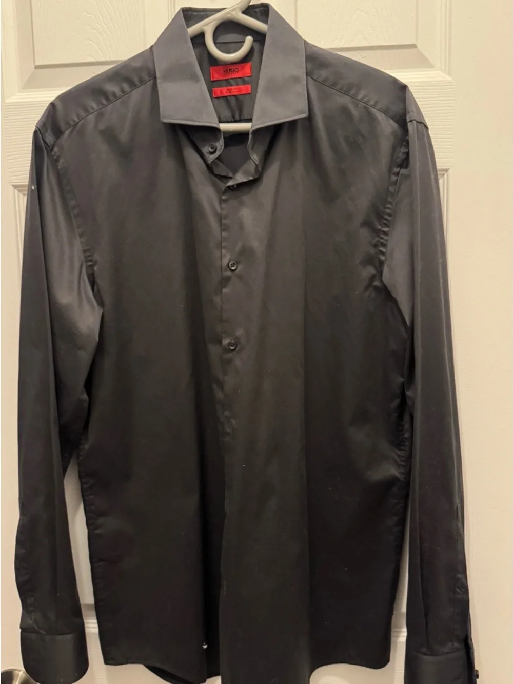 Hugo Boss Slim Fit Black Shirt with Red Label